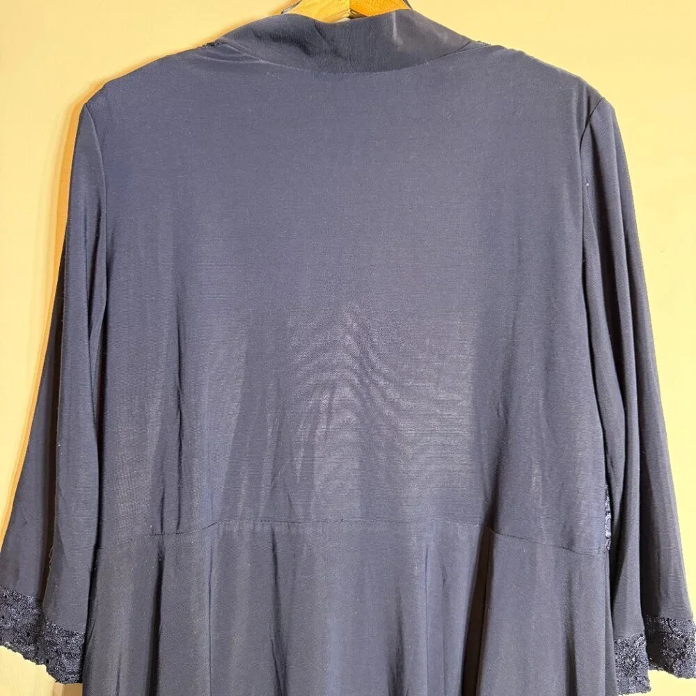 R&M Richards Lace & Sequin Jacket Tank Set Women's 10 Blue Formal Dressy Sparkly